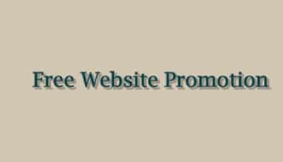 Free Website Promotion