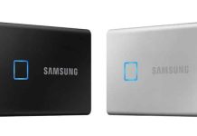 External SSD Samsung T7 Touch with fingerprint security reader ssd t7 touch