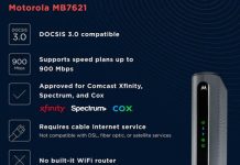 The perfect choice – Motorola mb7621 Cable modem Motorola MB7621 cable modem