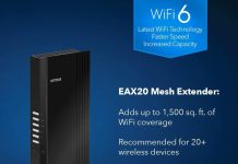 NETGEAR EAX20 WiFi 6 Range Extender: Extend Your WiFi Coverage with the Latest Technology NETGEAR EAX20 WiFi 6 range extender