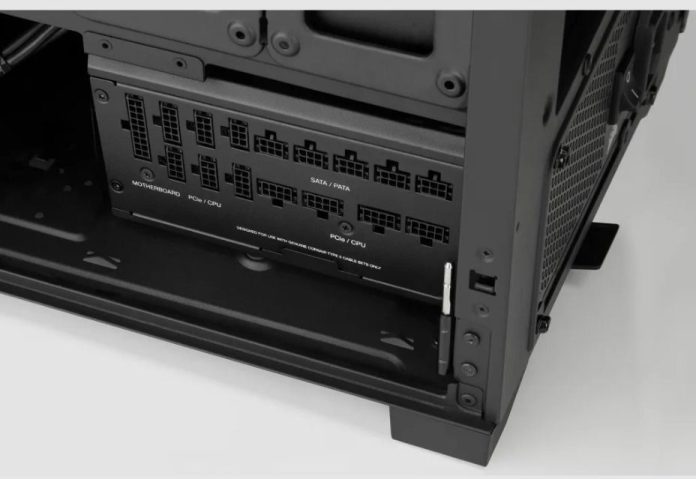 Corsair RM1200x SHIFT PSU – convenient side cable management Corsair RM1200X Shift