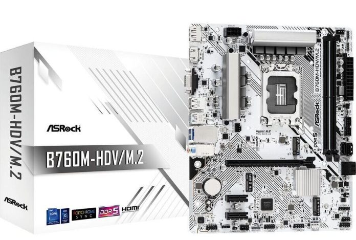 ASRock B760M-HDV/M.2 & All-White Motherboards ASRock B760M-HDV/M.2 motherboard