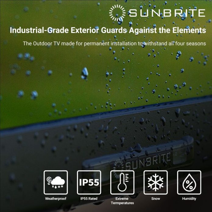 Weatherproof outdoor 4K TV – SunBrite SB-V3-55-4KHDR-BL outdoor 4K TV - SunBrite SB-V3-55