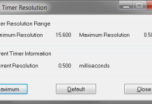 Timer Resolution app – improves the FPS Timer Resolution app