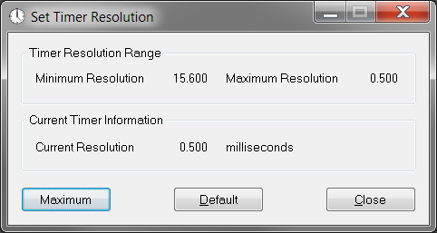 Timer Resolution app