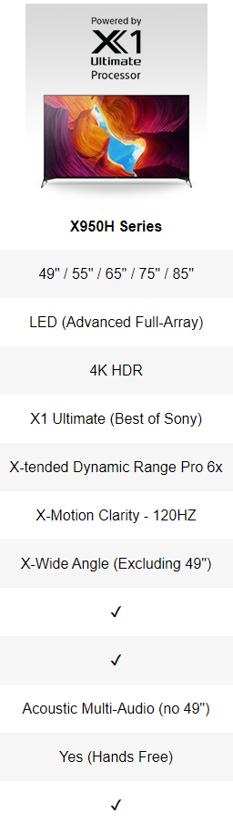 Sony X950H 1 1