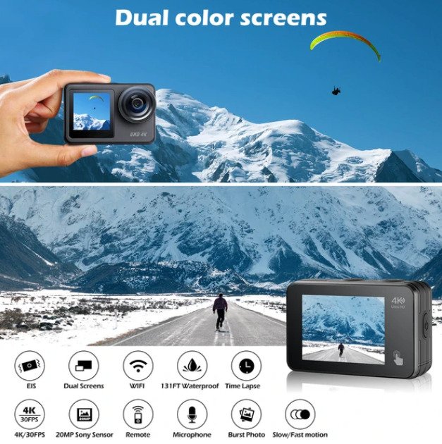 Campark V40 dual-screen action camera