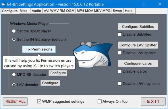 Advanced Codecs – all codecs optimized for Windows
