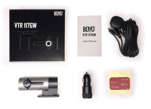 Dash cam with GPS and Wi-Fi – Boyo VTR117GW