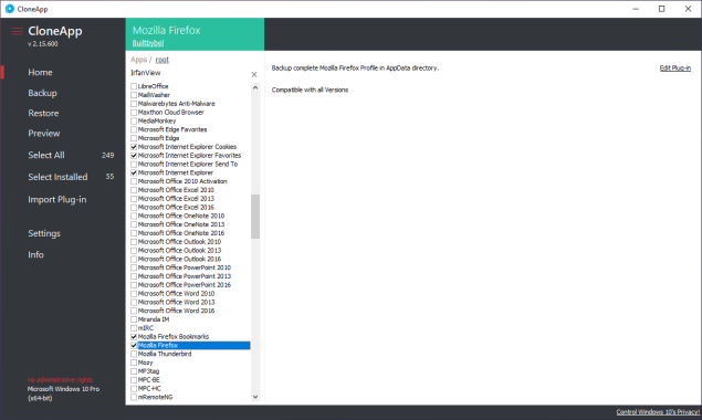 CloneApp – free & simple backup tool