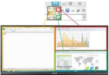 Free ASUS MultiFrame software- organize multiple windows on desktop ASUS MultiFrame software