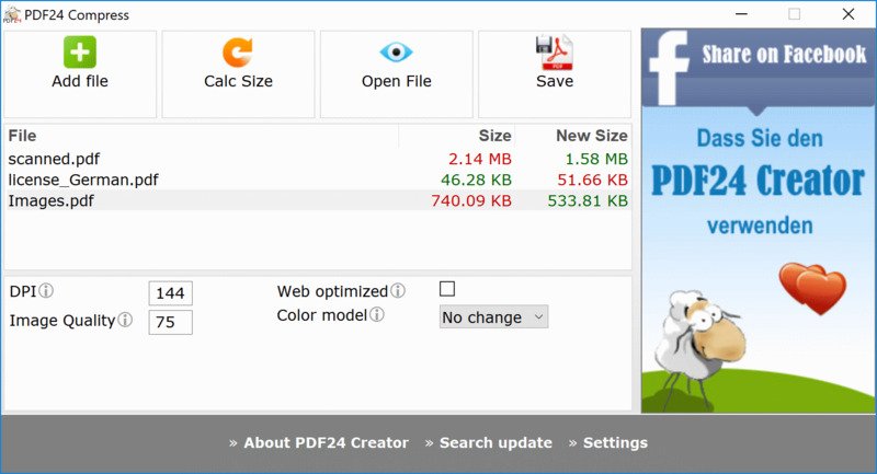 100% free PDF Creator – a lot of great features, PDF24 Creator