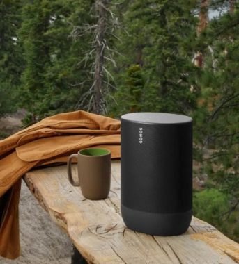 Portable, perfect build quality, (IPx6)(IP5x)- Sonos Move speaker