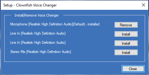 Clownfish Voice Changer  application