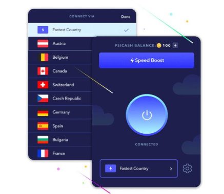 Psiphon allows you to see content hidden in your country