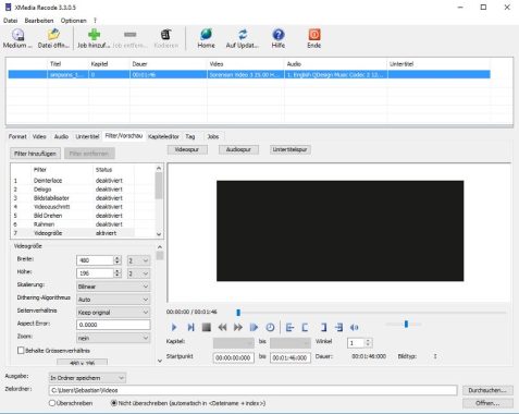 XMedia Recode convert media files