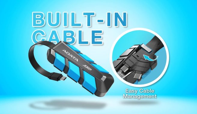 ADATA Debuts Industry First SC740 External SSD with Built-in USB-C Cable